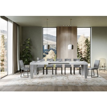 Spimbo Mix Table - Extendable table 90x180/284 cm Spimbo Mix with White Ash top and Walnut legs