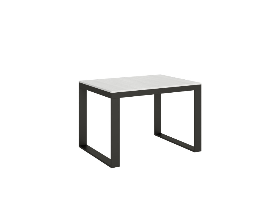 Tecno Evolution Table P.90 - Extendable table 120/380x90 cm Tecno Evolution white ash frame and anthracite legs