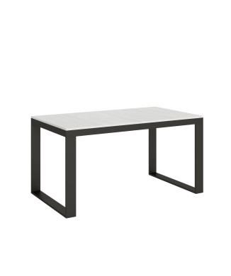 Tecno Evolution Table P.90 - Extendable table 160/264x90 cm Tecno Evolution white ash frame and anthracite legs