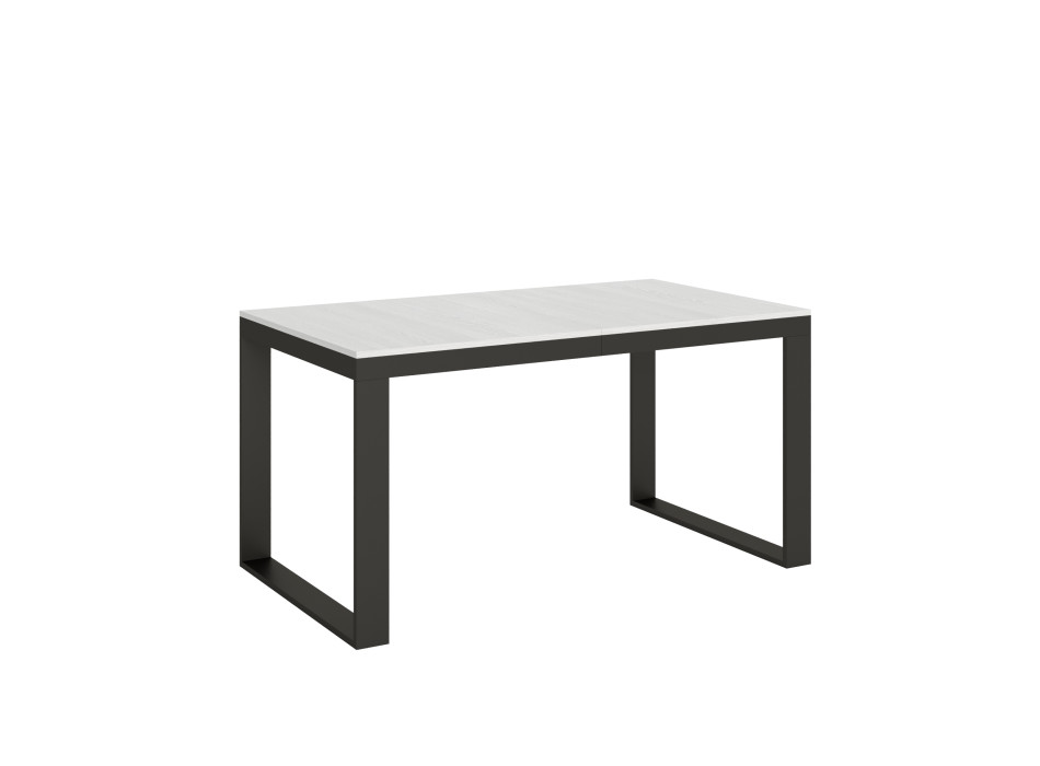 Tecno Evolution Table P.90 - Extendable table 160/264x90 cm Tecno Evolution white ash frame and anthracite legs