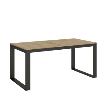 Tecno Evolution Table P.90 - Extendable table 180/284x90 cm Tecno Evolution white ash frame and anthracite legs