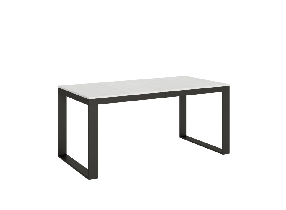 Tecno Evolution Table P.90 - Extendable table 180/440x90 cm Tecno Evolution white ash frame and anthracite legs