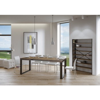 Tecno Table P.90 - Extendable table 130/234x90 cm Tecno white ash with anthracite legs