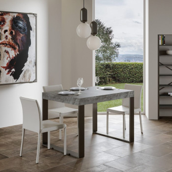 Tecno Table P.90 - Extendable table 140/244x90 cm Tecno white ash with anthracite legs