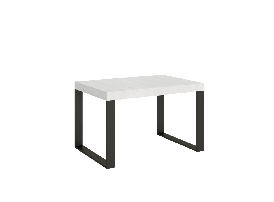 Tecno Table P.90 - Extendable table 140/244x90 cm Tecno white ash with anthracite legs