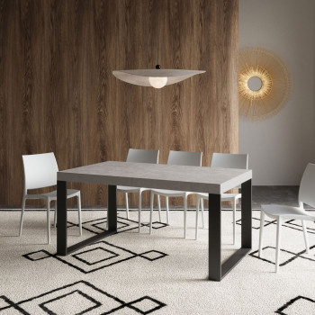 Tecno Table P.90 - Extendable table 160/264x90 cm Tecno white ash with anthracite legs