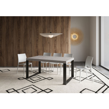 Tecno Table P.90 - Extendable table 160/264x90 cm Tecno white ash with anthracite legs