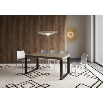 Tecno Table P.90 - Extendable table 160/264x90 cm Tecno white ash with anthracite legs