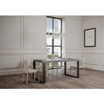Tecno Table P.90 - Extendable table 160/264x90 cm Tecno white ash with anthracite legs