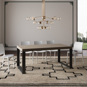 Tecno Table P.90 - Extendable table 180/284x90 cm Tecno white ash with anthracite legs