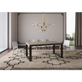 Tecno Table P.90 - Extendable table 180/284x90 cm Tecno white ash with anthracite legs