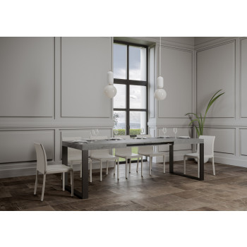 Tecno Table P.90 - Extendable table 180/284x90 cm Tecno white ash with anthracite legs