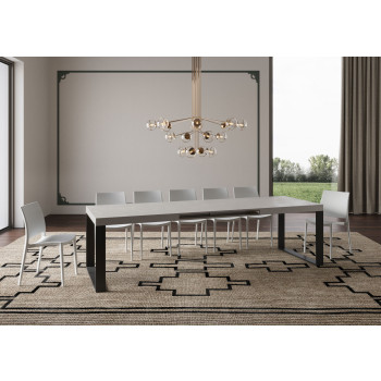 Tecno Table P.90 - Extendable table 180/440x90 cm Tecno white ash with anthracite legs