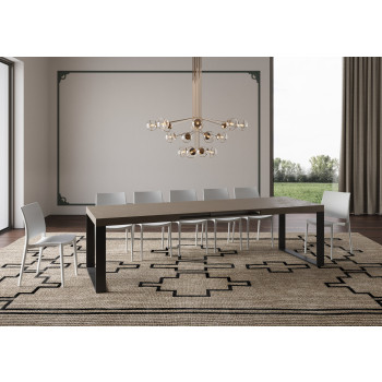 Tecno Table P.90 - Extendable table 200/304x90 cm Tecno white ash with anthracite legs