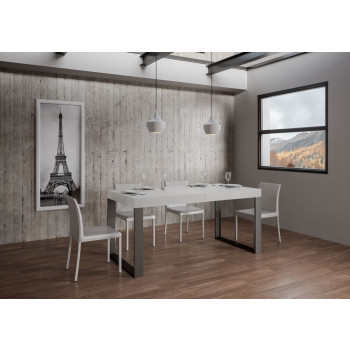 Tecno Table P.90 - Extendable table 200/304x90 cm Tecno white ash with anthracite legs