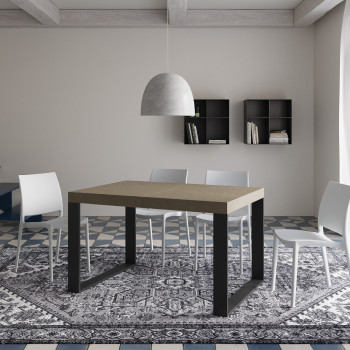 Tecno Premium Table D.90 - Extendable table 120/380x90 cm Tecno Premium white ash with anthracite legs