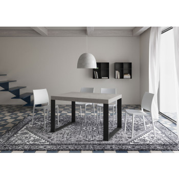 Tecno Premium Table D.90 - Extendable table 140/244x90 cm Tecno Premium white ash with anthracite legs