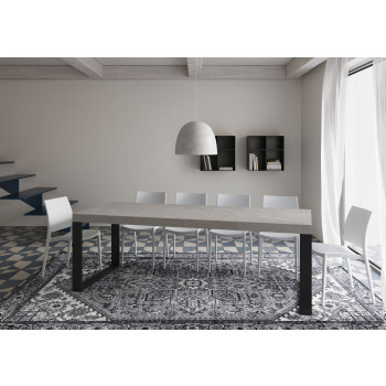 Tecno Premium Table D.90 - Extendable table 140/244x90 cm Tecno Premium white ash with anthracite legs