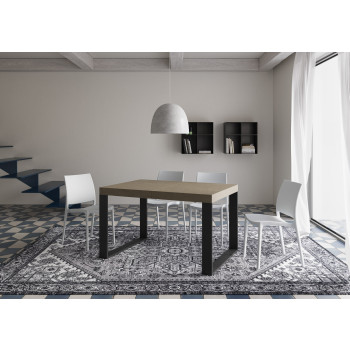 Tecno Premium Table D.90 - Extendable table 140/244x90 cm Tecno Premium white ash with anthracite legs