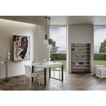 Tecno Premium Table D.90 - Extendable table 140/244x90 cm Tecno Premium white ash with anthracite legs