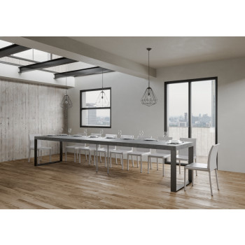 Tecno Premium Table D.90 - Extendable table 160/420x90 cm Tecno Premium white ash with anthracite legs