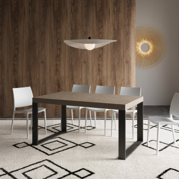 Tecno Premium Table D.90 - Extendable table 160/420x90 cm Tecno Premium white ash with anthracite legs