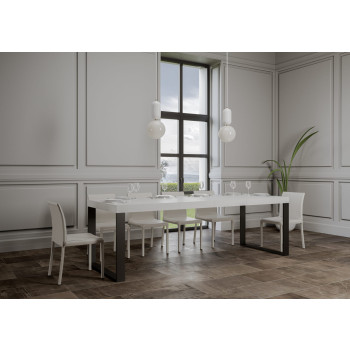 Tecno Premium Table D.90 - Extendable table 180/284x90 cm Tecno Premium white ash with anthracite legs