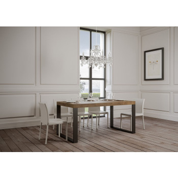 Tecno Premium Table D.90 - Extendable table 180/440x90 cm Tecno Premium white ash with anthracite legs