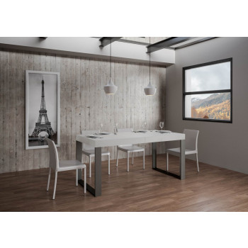 Tecno Premium Table D.90 - Extendable table 200/304x90 cm Tecno Premium white ash with anthracite legs