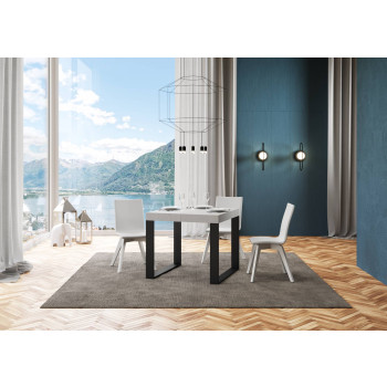 Tecno Premium Table P.90 - Extendable table 90/246x90 cm Tecno Premium white ash with anthracite legs