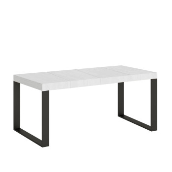 Tecno Premium Table P.90 - Extendable table 90/246x90 cm Tecno Premium white ash with anthracite legs
