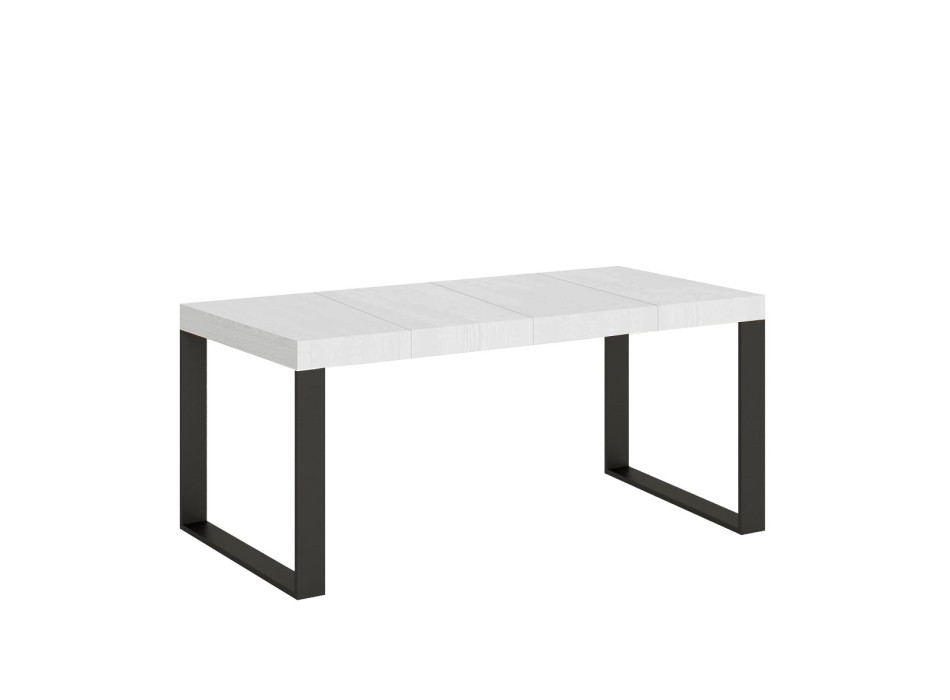 Tecno Premium Table P.90 - Extendable table 90/246x90 cm Tecno Premium white ash with anthracite legs