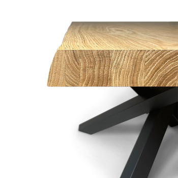 Versalux Barked solid wood table legs 4/A - Extendable table 90x140/190 cm Versalux Barked oak legs 4/A