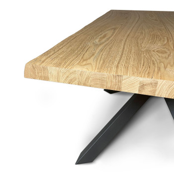 Versalux Barked solid wood table legs 4/C - Extendable table 90x200/250 cm Versalux Barked oak legs 4/C