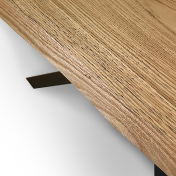 Versalux Barked solid wood table legs 4/C - Extendable table 90x200/300 cm Versalux Barked oak legs 4/C