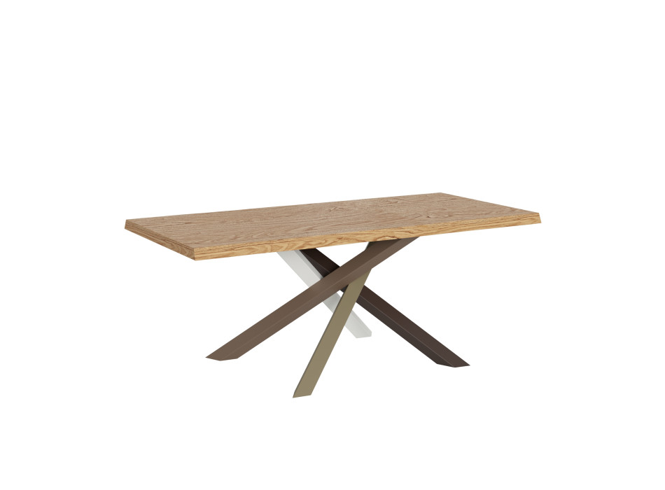 Versalux Barked solid wood table legs 4/C - Extendable table 90x200/300 cm Versalux Barked oak legs 4/C