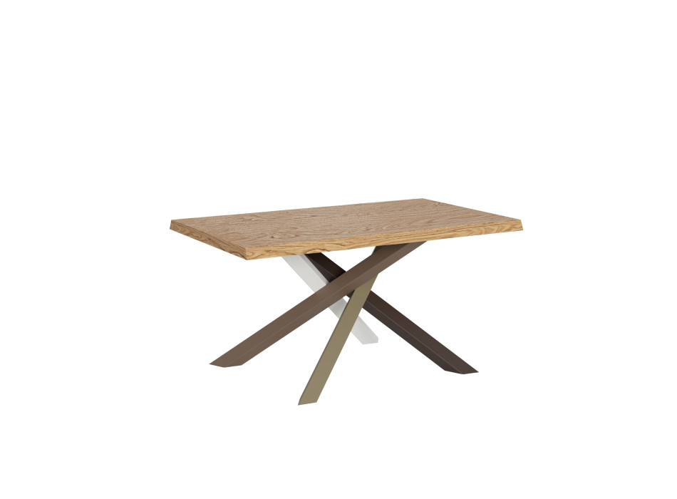 Versalux Barked solid wood table legs 4/C - Fixed table 90x140 cm Versalux Barked oak legs 4/C