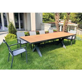 VESPUCCI TABLE 202/263x101 + 6 CALIPSO chairs