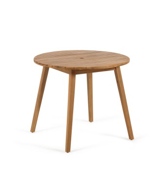 Vilma round outdoor table in solid wood round in solid wood of a