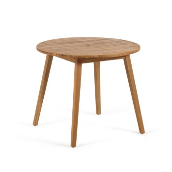 Vilma round outdoor table in solid wood round in solid wood of a