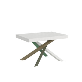 Volantis Color 4/A Table P.90 - Extendable table 120/380x90 cm Volantis white ash multicoloured legs 4/A