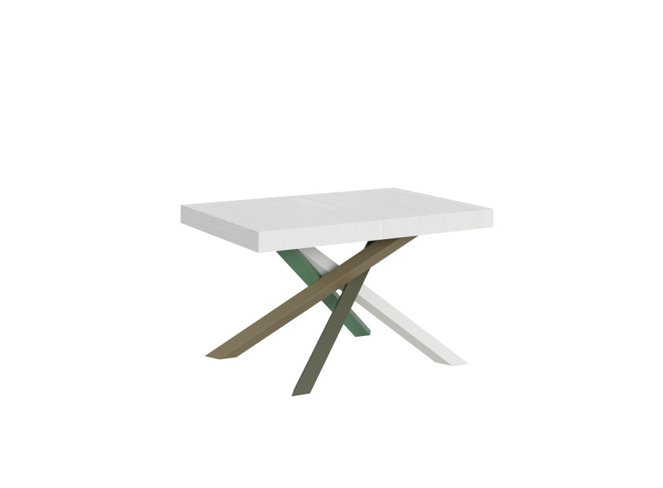 Volantis Color 4/A Table P.90 - Extendable table 120/380x90 cm Volantis white ash multicoloured legs 4/A