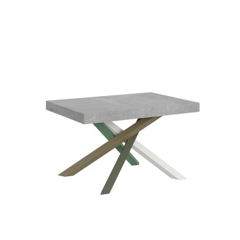 Volantis Color 4/A Table P.90 - Extendable table 130/390x90 cm Volantis white ash multicoloured legs 4/A