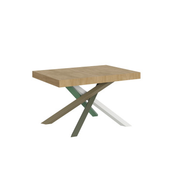 Volantis Color 4/A Table P.90 - Extendable table 130/390x90 cm Volantis white ash multicoloured legs 4/A