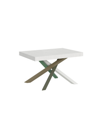 Volantis Color 4/A Table P.90 - Extendable table 130/390x90 cm Volantis white ash multicoloured legs 4/A