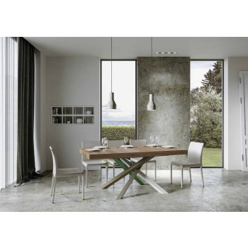 Volantis Color 4/A Table P.90 - Extendable table 160/264x90 cm Volantis white ash multicoloured legs 4/A