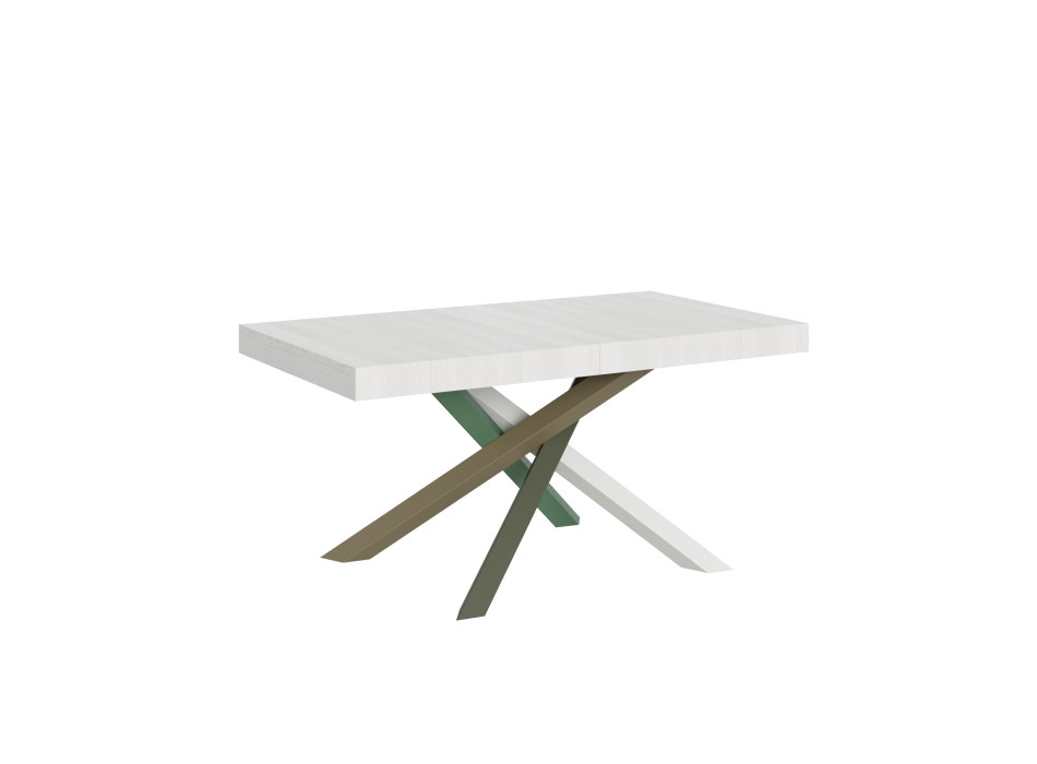 Volantis Color 4/A Table P.90 - Extendable table 160/264x90 cm Volantis white ash multicoloured legs 4/A