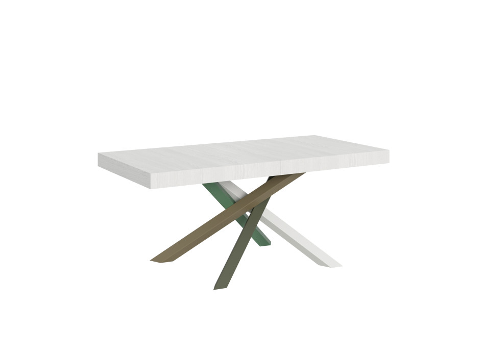 Volantis Color 4/A Table P.90 - Extendable table 200/460x90 cm Volantis white ash multicoloured legs 4/A
