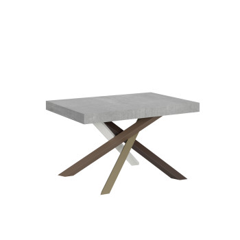 Volantis Color 4/C table P.90 - Extendable table 140/400x90 cm Volantis white ash multicolored legs 4/C