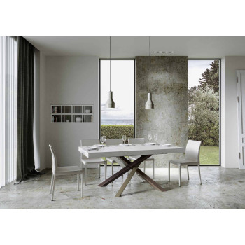 Volantis Color 4/C Table P.90 - Extendable table 160/264x90 cm Volantis white ash multicoloured legs 4/C